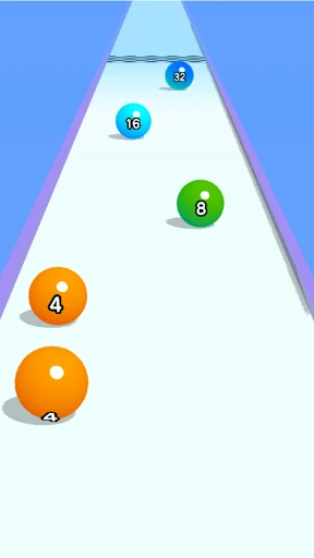 Gameplay screenshot 1 from Ball Run 2048: merge number - Casual game
